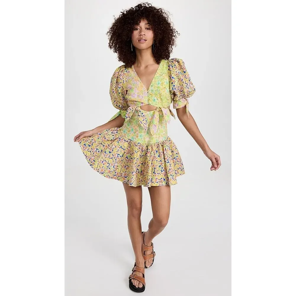 ALEMAIS Daisy‎ Spliced Mini Dress Size 6 - Picture 3 of 9